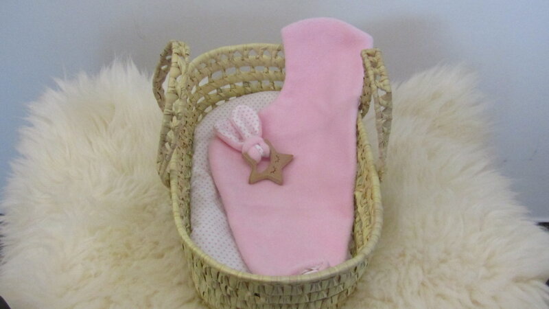Mandje - Rotan - 30cm - Roze met ster