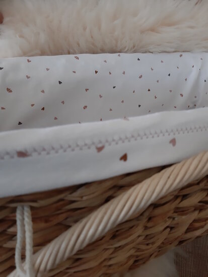 Mand - Rotan - 60cm met deksel - Old roze