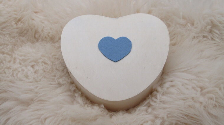 Neokistje Hart Blauw takje tweeling