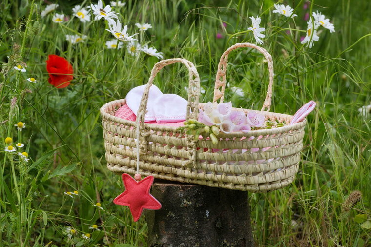 Mandje - Rotan - 30cm - Tea roze