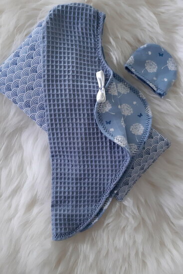 Kistje klein - Blauw met wolkjes