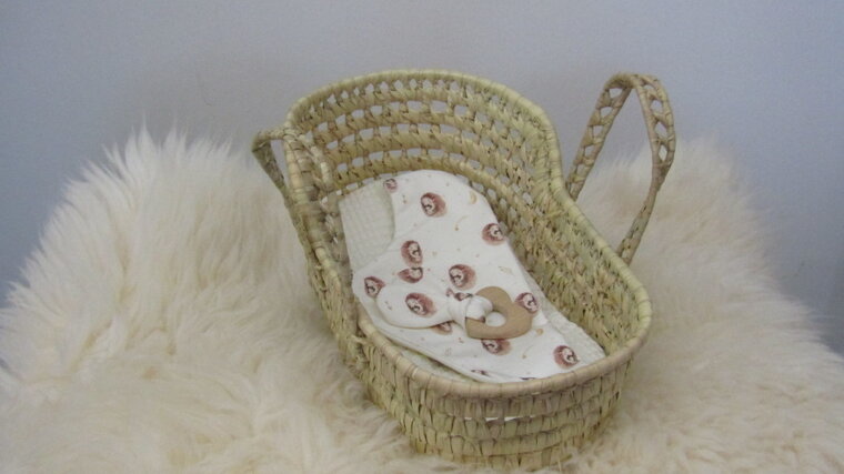 Mandje - Rotan - 30cm - Ecru met egeltje