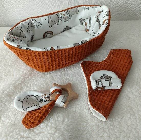 Cocon koperkleur met diertjes 