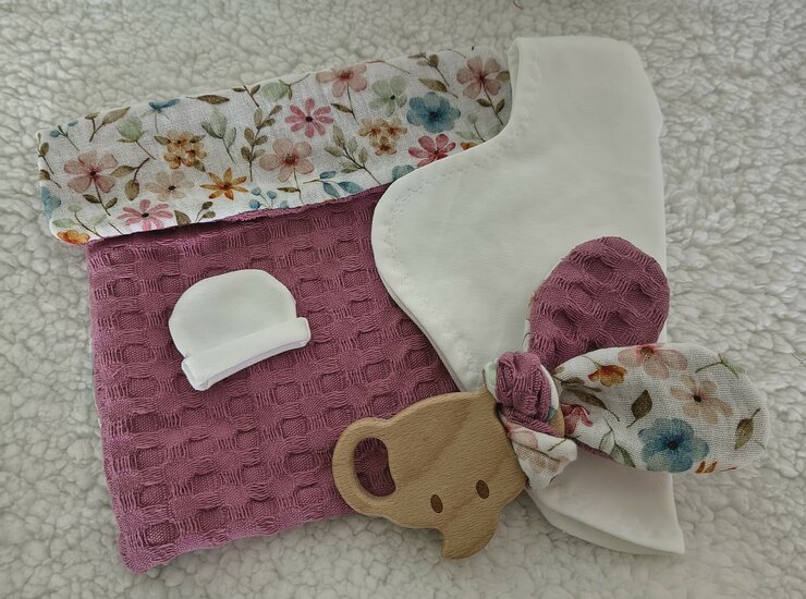 Mandje stof mini 22 cm Fuchsia hydrofiel 