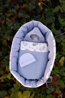 Mandje stof groot Blauw olifant 35 cm lang