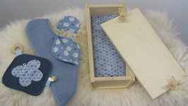 Kistje klein - Blauw met wolkjes