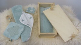 Kistje klein - Groen met driehoekjes